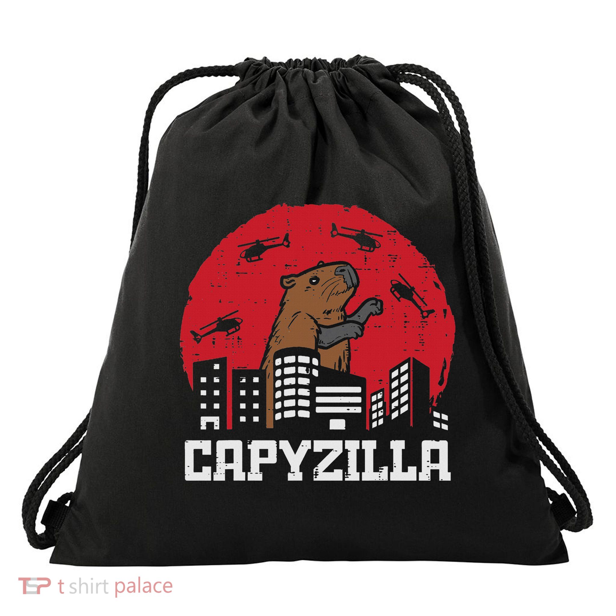 Capybara Monster Capyzilla Funny Capy Rodent Women Drawstring Bag