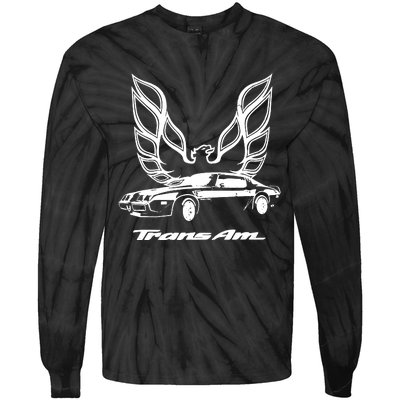 Classic Muscle Car Design Classic American Car Tie-Dye Long Sleeve Shirt