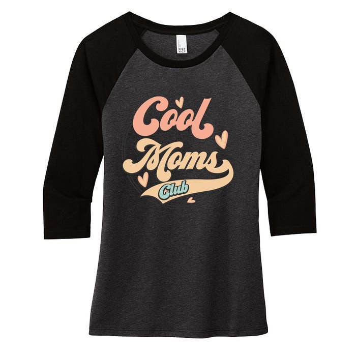 Cool Moms Club Women's Tri-Blend 3/4-Sleeve Raglan Shirt