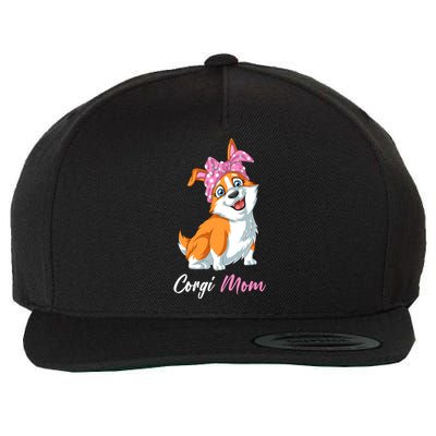 Corgi Mom Wool Snapback Cap