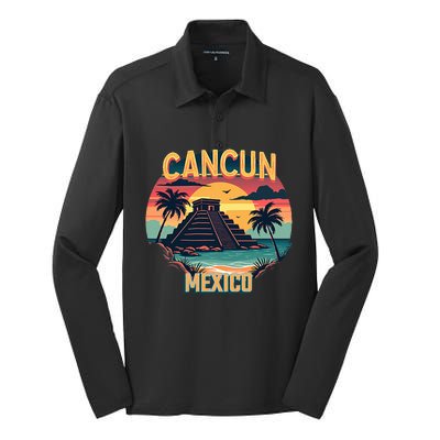 Cancun Mexico Silk Touch Performance Long Sleeve Polo