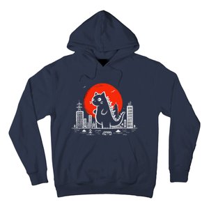 Catzilla Monster Cat Memes Retro Japan Kawaii Kaiju Hoodie