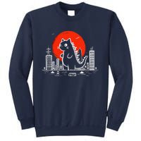 Catzilla Monster Cat Memes Retro Japan Kawaii Kaiju Sweatshirt