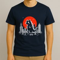 Catzilla Monster Cat Memes Retro Japan Kawaii Kaiju T-Shirt
