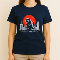 Catzilla Monster Cat Memes Retro Japan Kawaii Kaiju T-Shirt