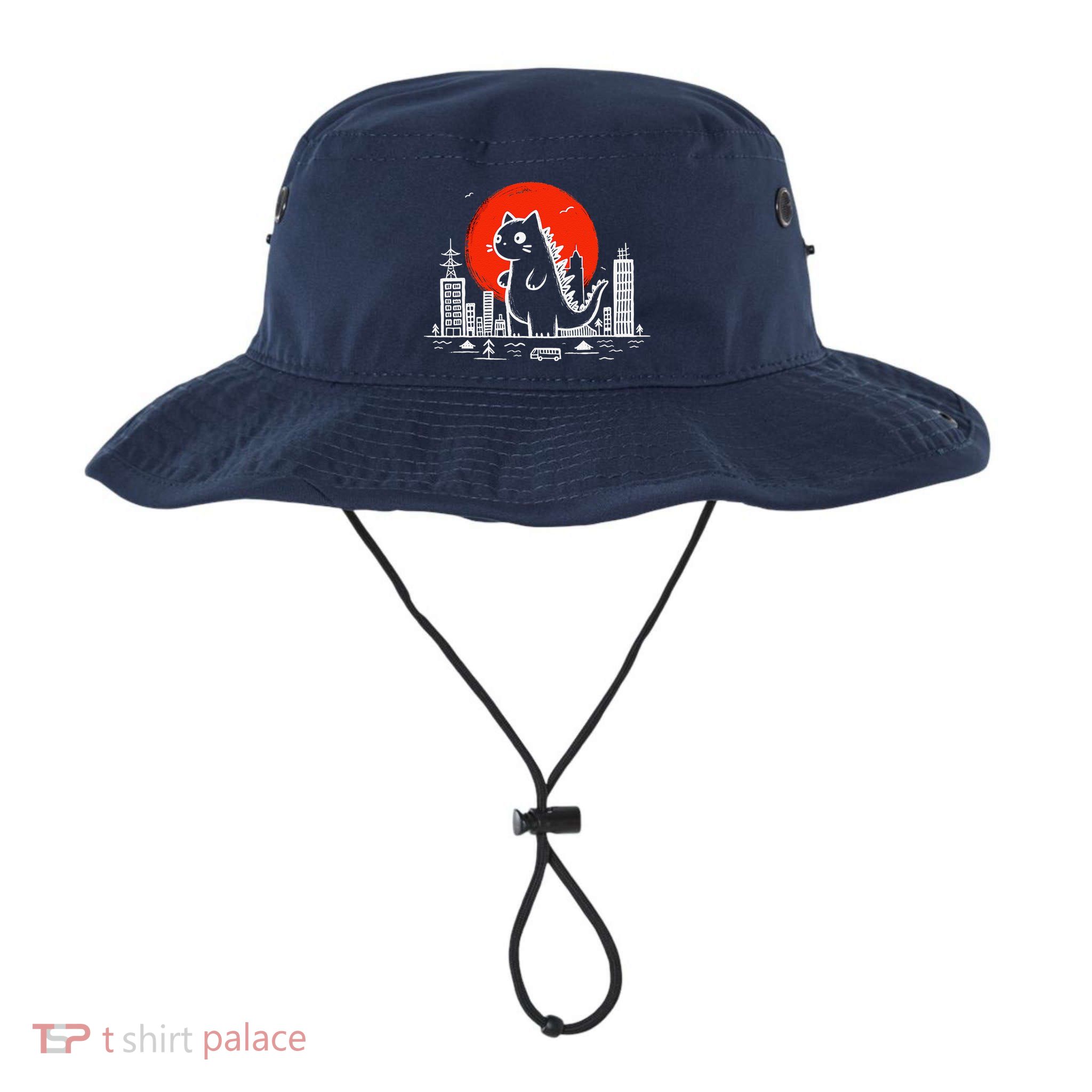 Catzilla Monster Cat Memes Retro Japan Kawaii Kaiju Bucket Hat