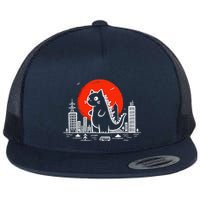 Catzilla Monster Cat Memes Retro Japan Kawaii Kaiju Flatbill Hat