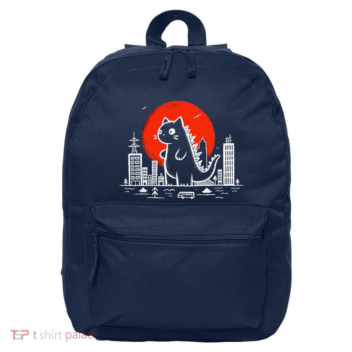 Catzilla Monster Cat Memes Retro Japan Kawaii Kaiju 16 in Basic Backpack