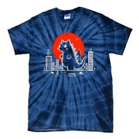 Catzilla Monster Cat Memes Retro Japan Kawaii Kaiju Tie-Dye T-Shirt