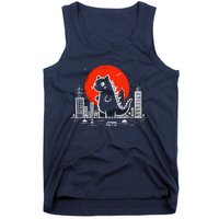 Catzilla Monster Cat Memes Retro Japan Kawaii Kaiju Tank Top