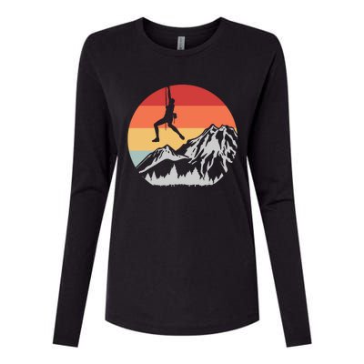 Climbing Mountain Climber Hiking Climb Funny Gift Womens Cotton Relaxed Long Sleeve T-Shirt