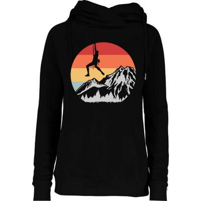 Climbing Mountain Climber Hiking Climb Funny Gift Womens Funnel Neck Pullover Hood