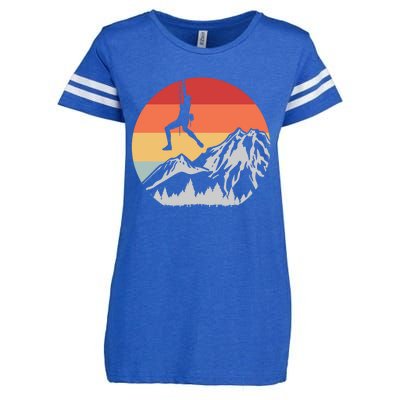 Climbing Mountain Climber Hiking Climb Funny Gift Enza Ladies Jersey Football T-Shirt