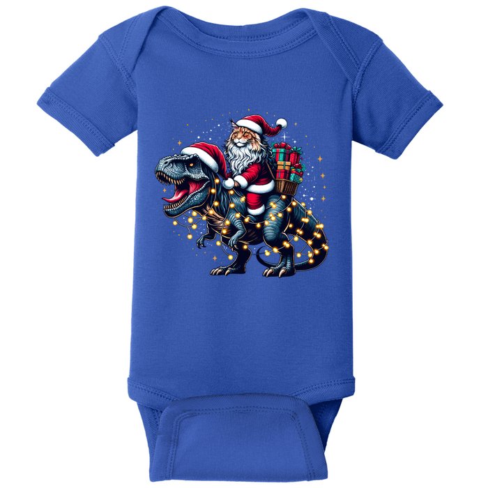 Cute Maine Coon Santa Hat Trex Christmas Maine Coon Owners Great Gift Baby Bodysuit