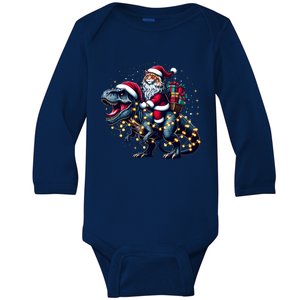 Cute Maine Coon Santa Hat Trex Christmas Maine Coon Owners Great Gift Baby Long Sleeve Bodysuit