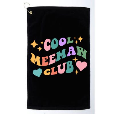 Cool Meemaw Club Grandma Meemaw Retro Groovy Colorful Gift Golf Towel