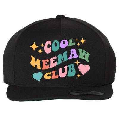 Cool Meemaw Club Grandma Meemaw Retro Groovy Colorful Gift Wool Snapback Cap