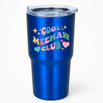 Cool Meemaw Club Grandma Meemaw Retro Groovy Colorful Gift Tumbler