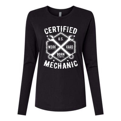 Certified Mechanic Womens Cotton Relaxed Long Sleeve T-Shirt