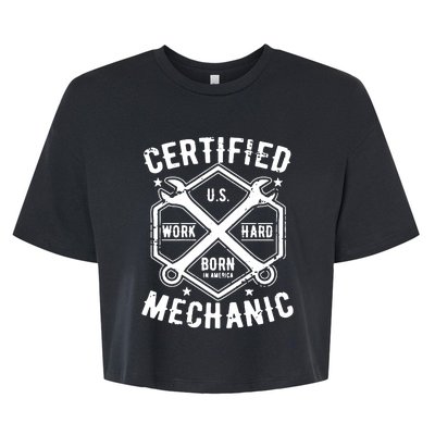 Certified Mechanic Bella+Canvas Jersey Crop Tee