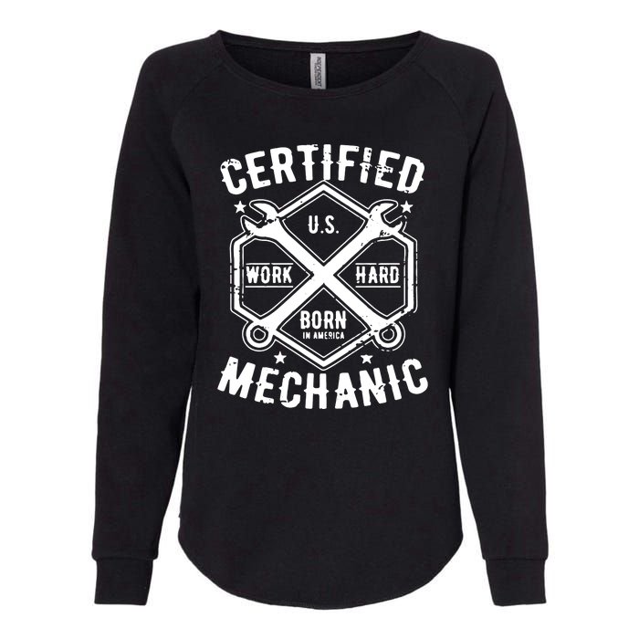 Certified Mechanic Womens California Wash Sweatshirt