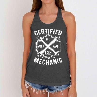 Certified Mechanic Women's Knotted Racerback Tank