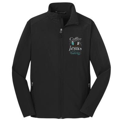 Coffee Morning Christian Gift Idea Jesus Core Soft Shell Jacket