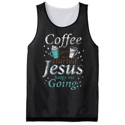 Coffee Morning Christian Gift Idea Jesus Mesh Reversible Basketball Jersey Tank