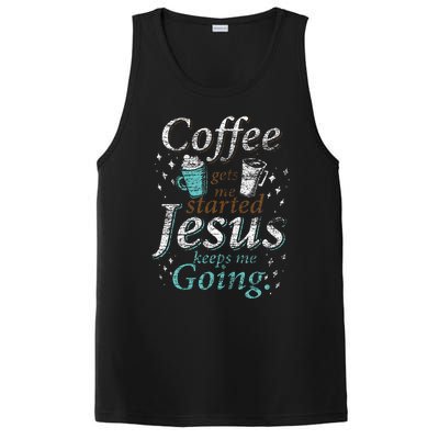 Coffee Morning Christian Gift Idea Jesus PosiCharge Competitor Tank