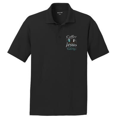 Coffee Morning Christian Gift Idea Jesus PosiCharge RacerMesh Polo