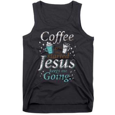 Coffee Morning Christian Gift Idea Jesus Tank Top