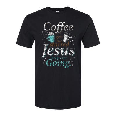 Coffee Morning Christian Gift Idea Jesus Softstyle CVC T-Shirt