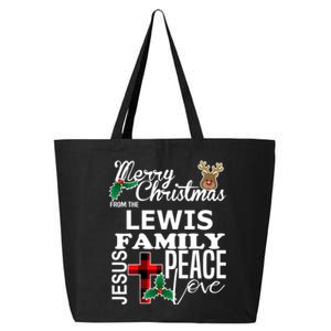 Cute Merry Christmas From The Lewis Family Christian Cool Gift 25L Jumbo Tote