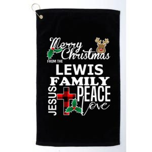 Cute Merry Christmas From The Lewis Family Christian Cool Gift Platinum Collection Golf Towel