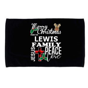 Cute Merry Christmas From The Lewis Family Christian Cool Gift Microfiber Hand Towel