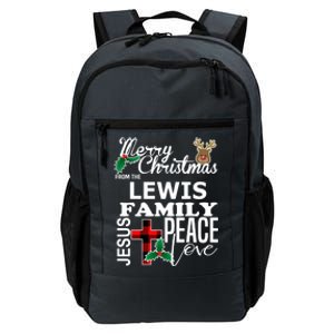 Cute Merry Christmas From The Lewis Family Christian Cool Gift Daily Commute Backpack