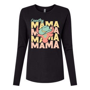 Country Mama Cowgirl Cute Mom Gift Womens Cotton Relaxed Long Sleeve T-Shirt