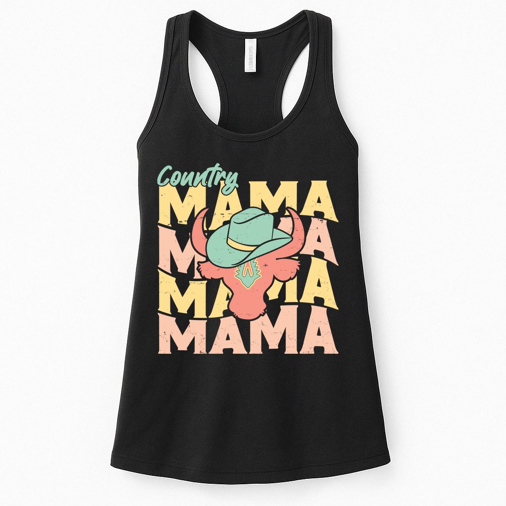 Country Mama Cowgirl Cute Mom Gift Womens Tank Top