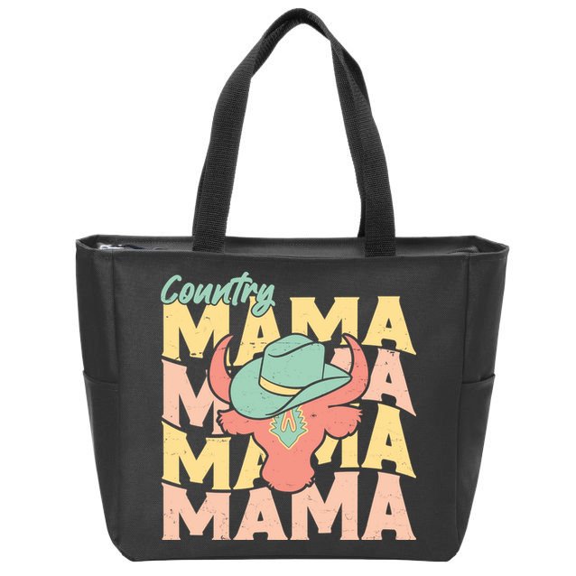 Country Mama Cowgirl Cute Mom Gift Zip Tote Bag