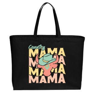 Country Mama Cowgirl Cute Mom Gift Cotton Canvas Jumbo Tote