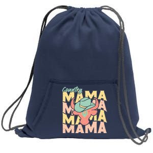 Country Mama Cowgirl Cute Mom Gift Sweatshirt Cinch Pack Bag