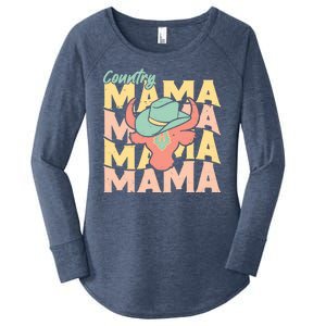 Country Mama Cowgirl Cute Mom Gift Women's Perfect Tri Tunic Long Sleeve Shirt