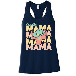 Country Mama Cowgirl Cute Mom Gift Women's Racerback Tank