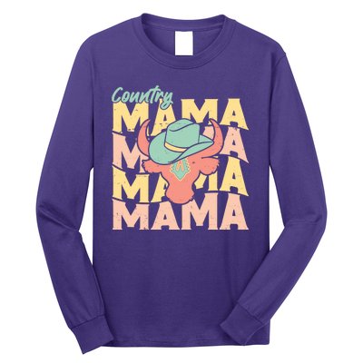 Country Mama Cowgirl Cute Mom Gift Long Sleeve Shirt