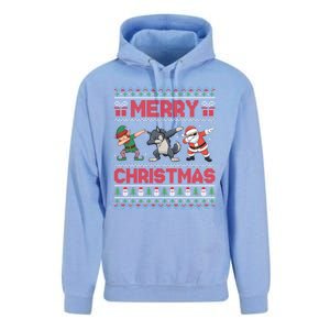 Cute Merry Christmas Gift Dabbing Santa Elf Wolf Unisex Surf Hoodie