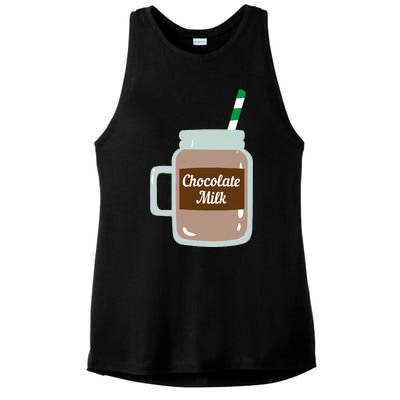 Chocolate Milk Cute Dairy Lovers Funny Gift Ladies PosiCharge Tri-Blend Wicking Tank