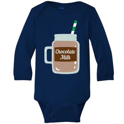 Chocolate Milk Cute Dairy Lovers Funny Gift Baby Long Sleeve Bodysuit