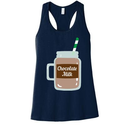 Chocolate Milk Cute Dairy Lovers Funny Gift Women's Racerback Tank