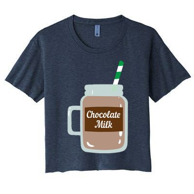 Chocolate Milk Cute Dairy Lovers Funny Gift Women's Crop Top Tee