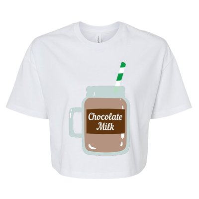 Chocolate Milk Cute Dairy Lovers Funny Gift Bella+Canvas Jersey Crop Tee